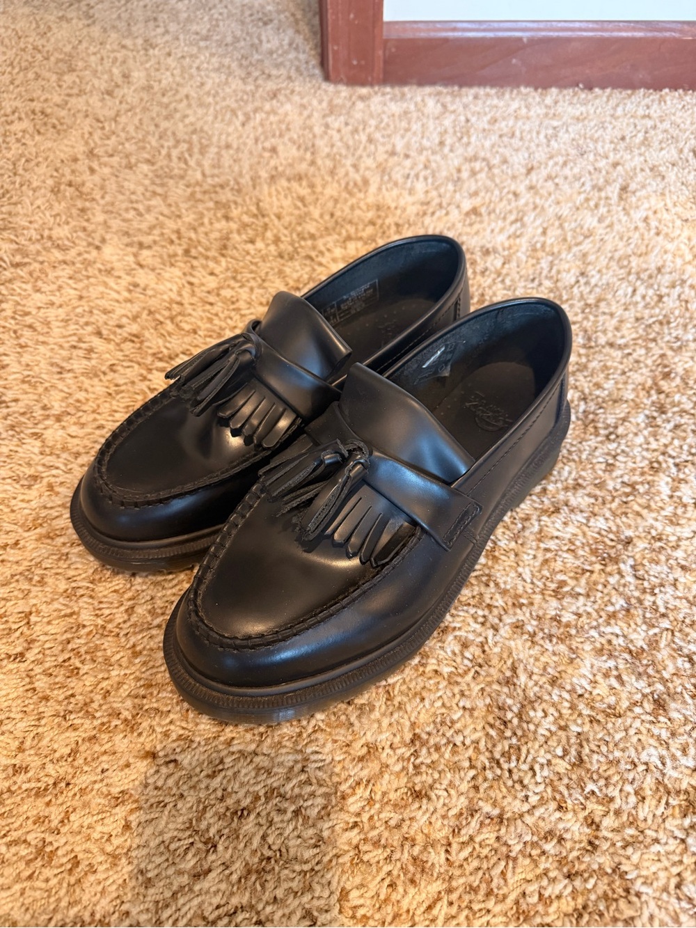 Dr Martens Black Tassel Leather Loafers